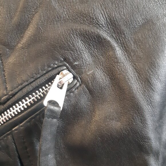 Vest Cuir 100% Genuine Zara collection Trafaluc Outerwear Small Black Shiny - Picture 2 of 13